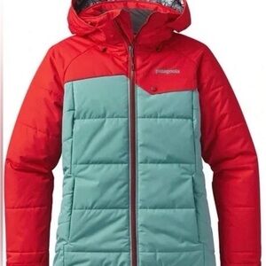 Patagonia Women's Rubicon Red and Blue Ski Jacket - M